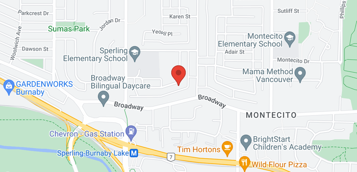 map of 6920 HYCREST DRIVE